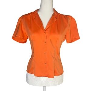 Vintage Orange Button-Down Blouse Jonathan Martin